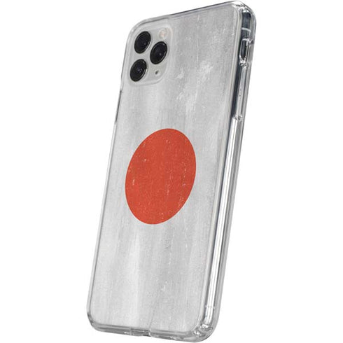 Japanese Flag Distressed iPhone 11 Pro Clear Case